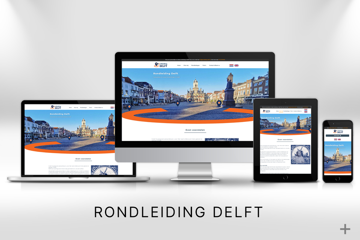 Website project website gemaakt voor Rondleiding Delft door 2B Media uit Delft
