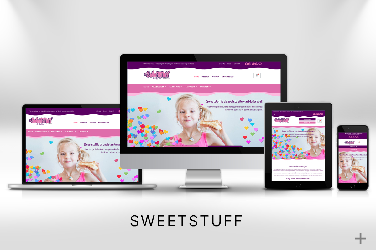 Website project website gemaakt voor Sweetstuff door 2B Media uit Delft
