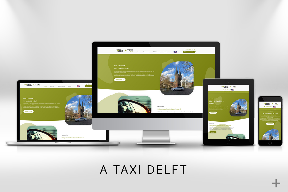 Website project website gemaakt en Google geoptimaliseerd voor A Taxi Delft door 2B Media uit Delft