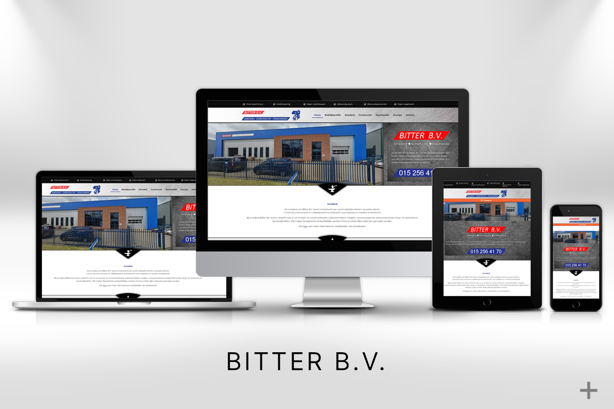 Website project website gemaakt en Google geoptimaliseerd voor Bitter B.V. door 2B Media uit Delft