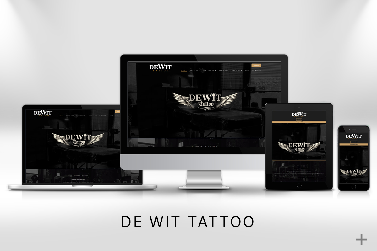 Website project website gemaakt en Google geoptimaliseerd voor DeWit Tattoo door 2B Media uit Delft