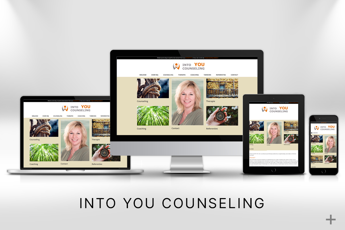 Website project website gemaakt en Google geoptimaliseerd voor into YOU counseling door 2B Media uit Delft