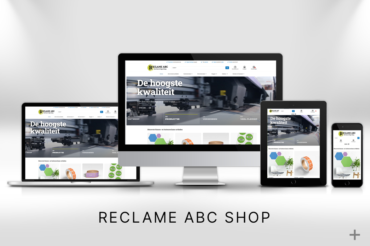 Website project website optimalisatie voor Reclame ABC Shop door 2B Media uit Delft