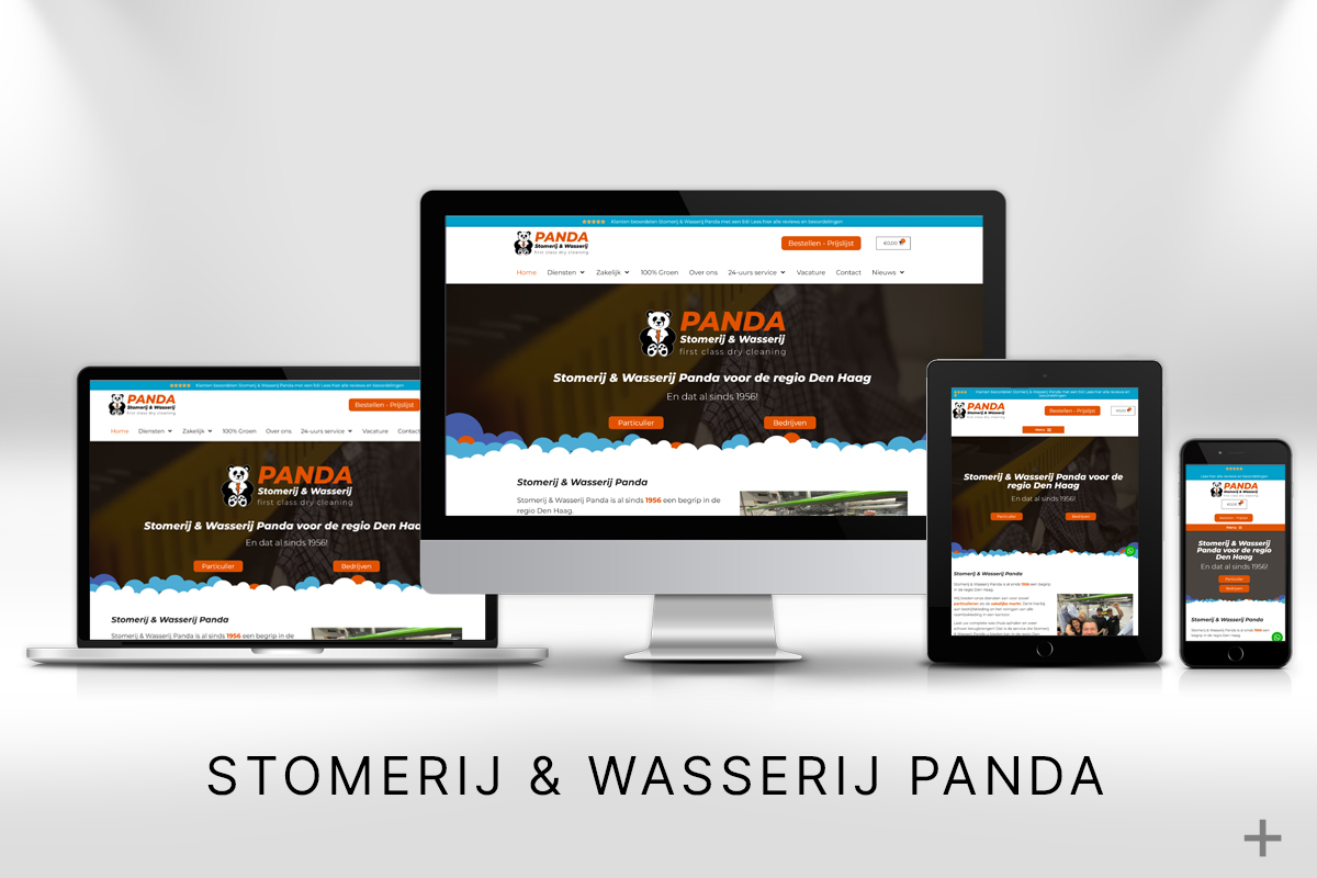 Website project website optimalisatie voor Stomerij & Wasserij Panda door 2B Media uit Delft